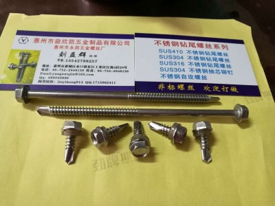 专业生产不锈钢 SUS410304 316六角华司钻尾钉-- 惠州市益欣凯五金制品有限公司